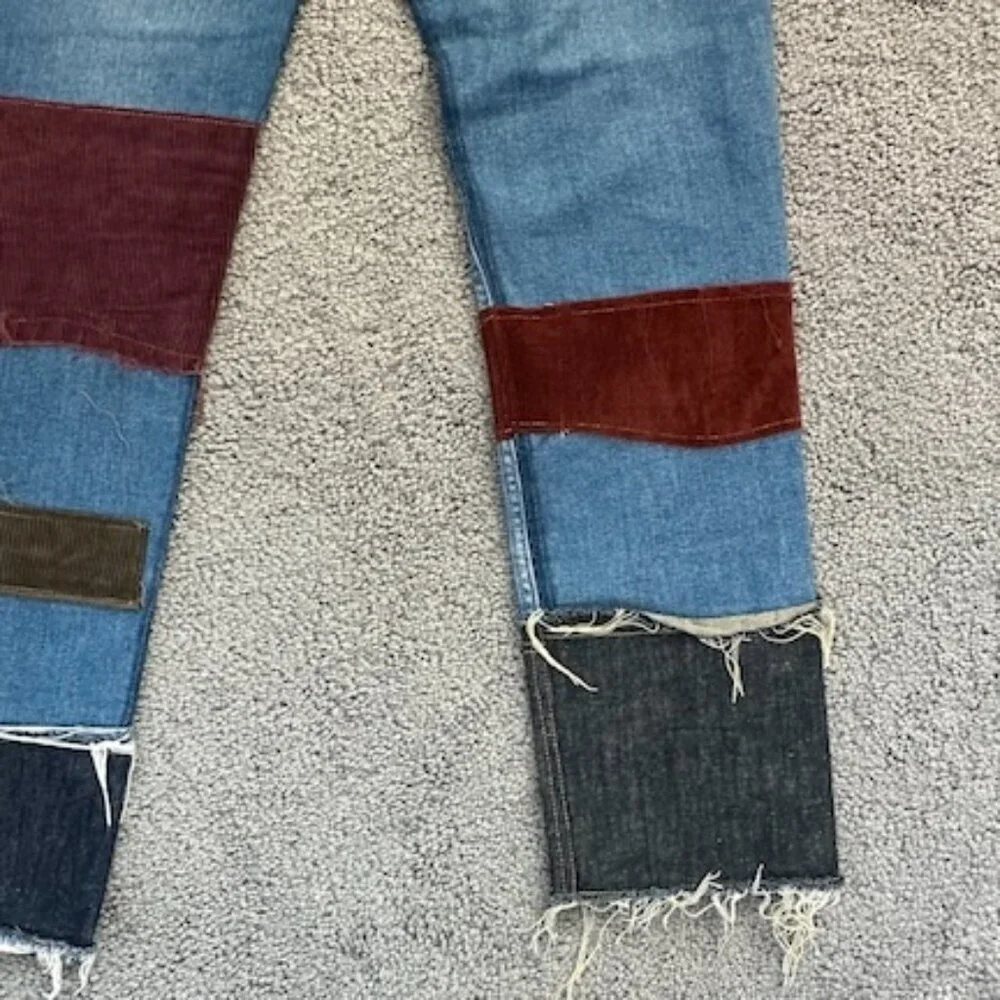 Levi's 511 Patchwork Jeans Professionally Crafted 33 x 32 - Classic 80s Skater
